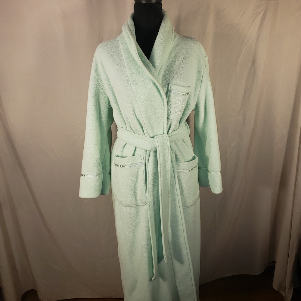 Talbots Mint Green Women's Belted Robe - P